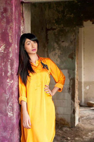Teena by Hina Butt Latest Kurtas Collection 2012