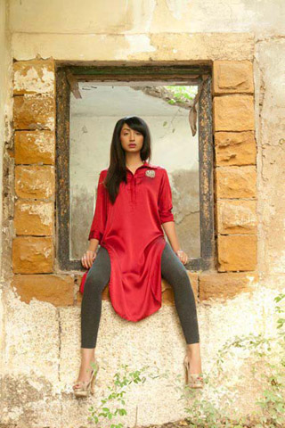 Teena by Hina Butt Latest Kurtas Collection 2012