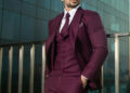 Mens Maroon Suit 06